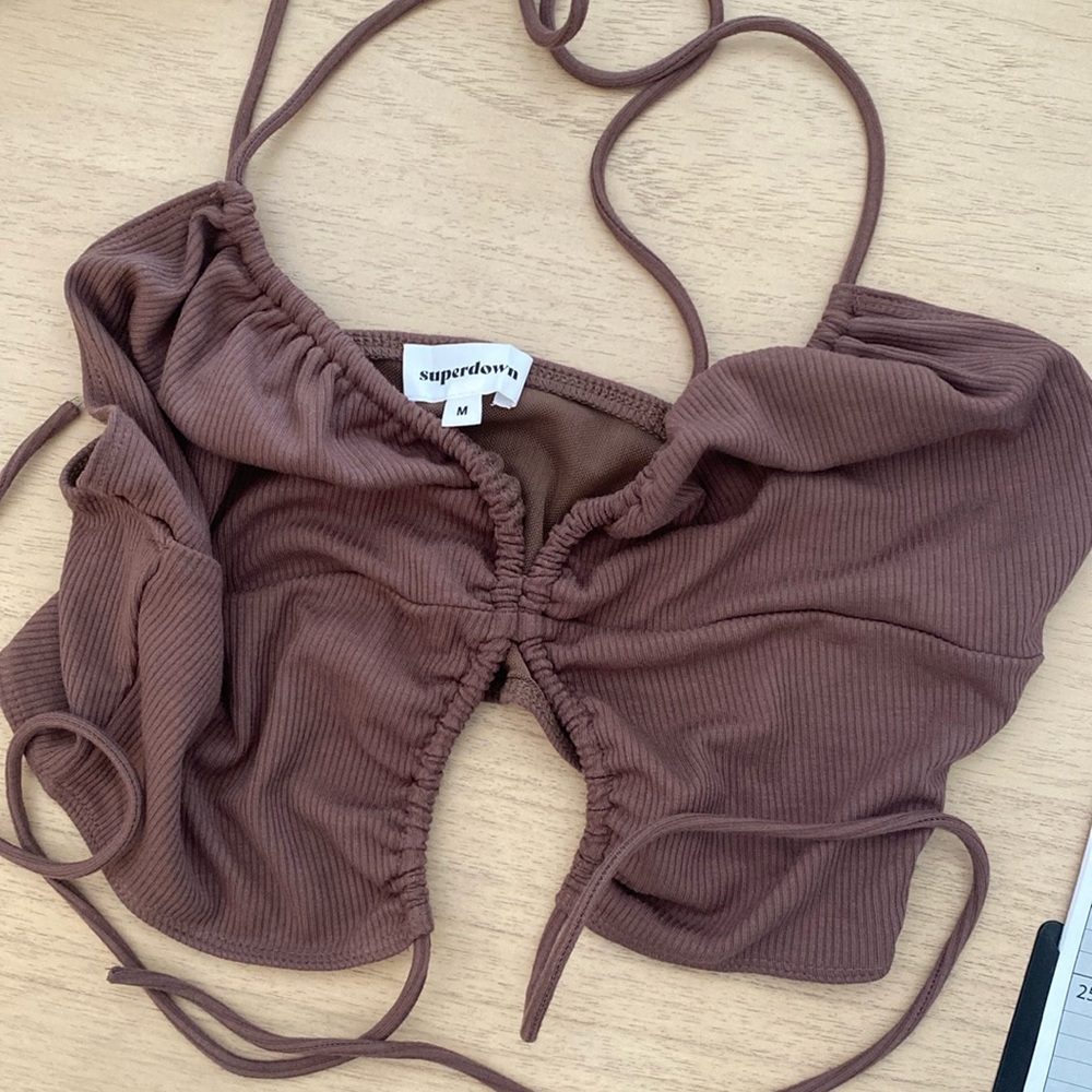 Superdown Daliah Runched Cami Top - image 1